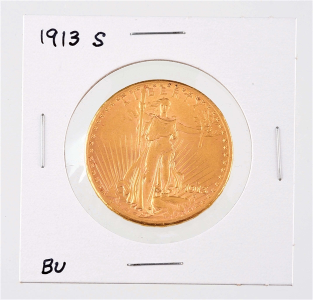 1913-S ST. GAUDENS $20 GOLD.