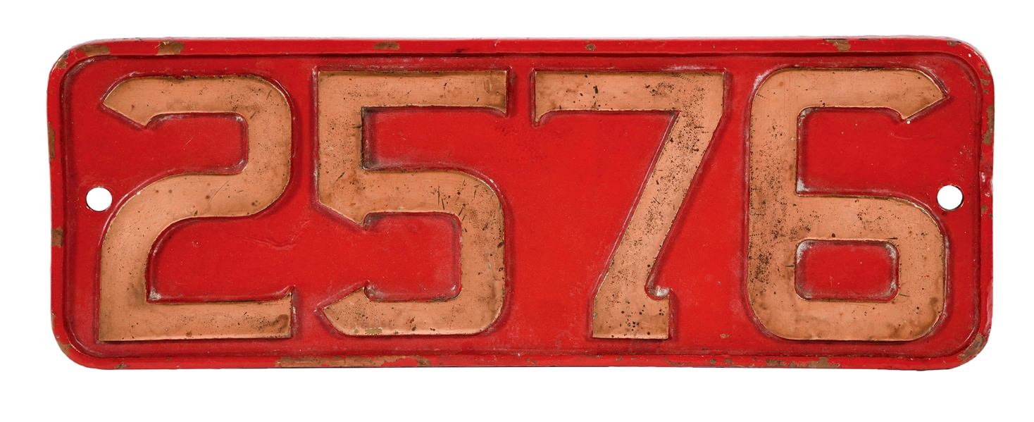 GRAND TRUNK RAILWAY NUMBER PLATE.