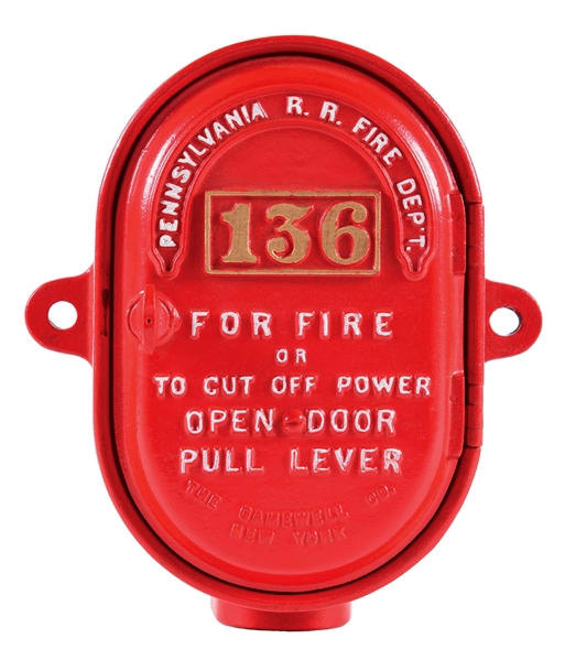 PRR FIRE DEPT BOX #136 GAMWELL MFG.