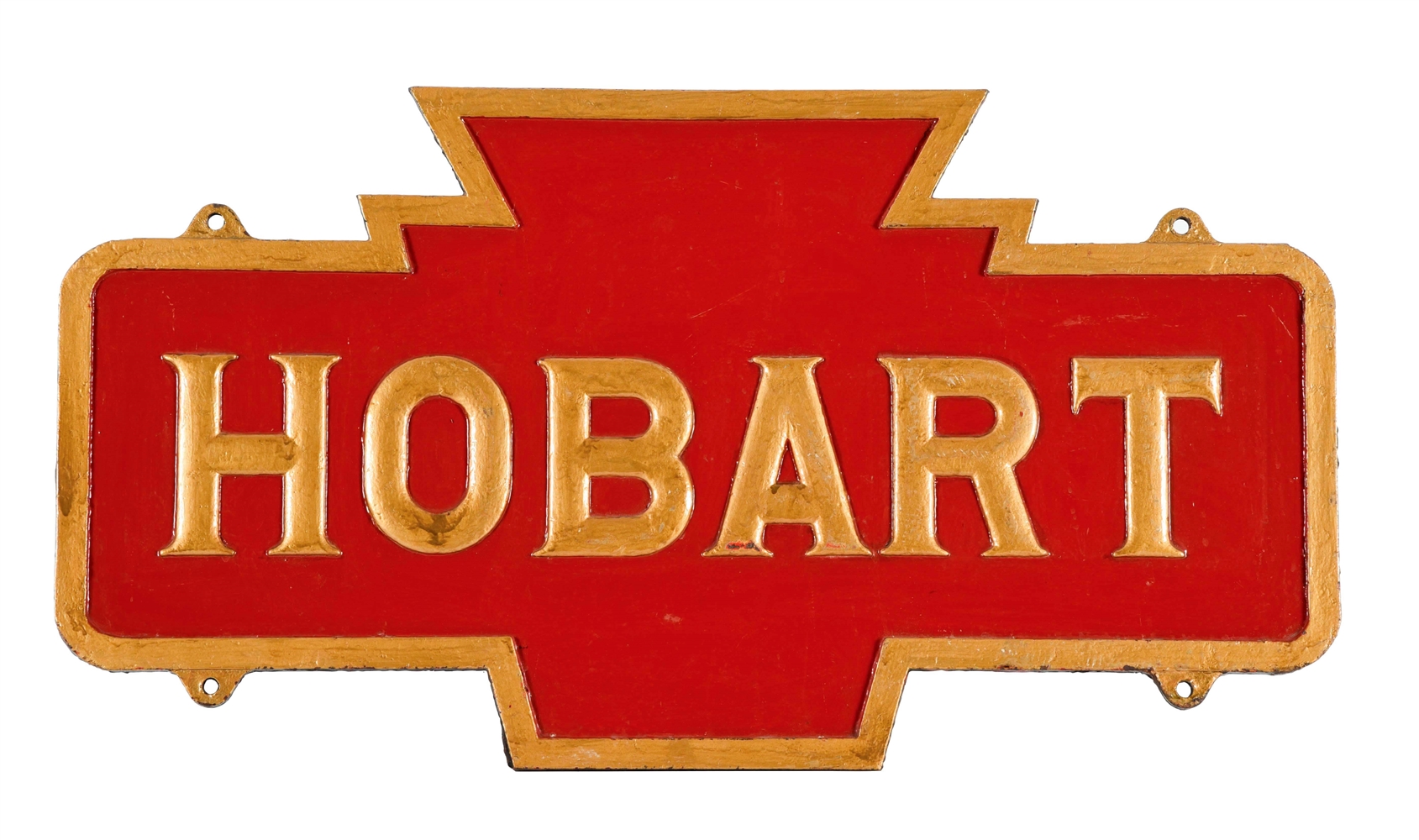 PRR "HOBART" STATION SIGN.