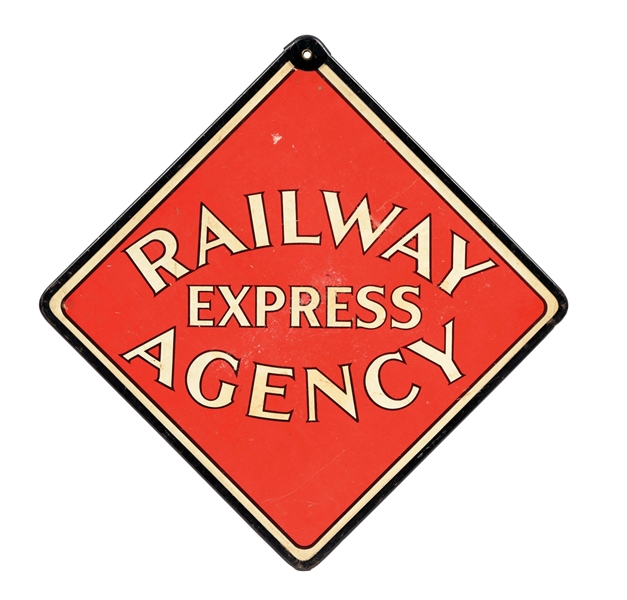 RAILWAY EXPRESS AGENCY SIGN.