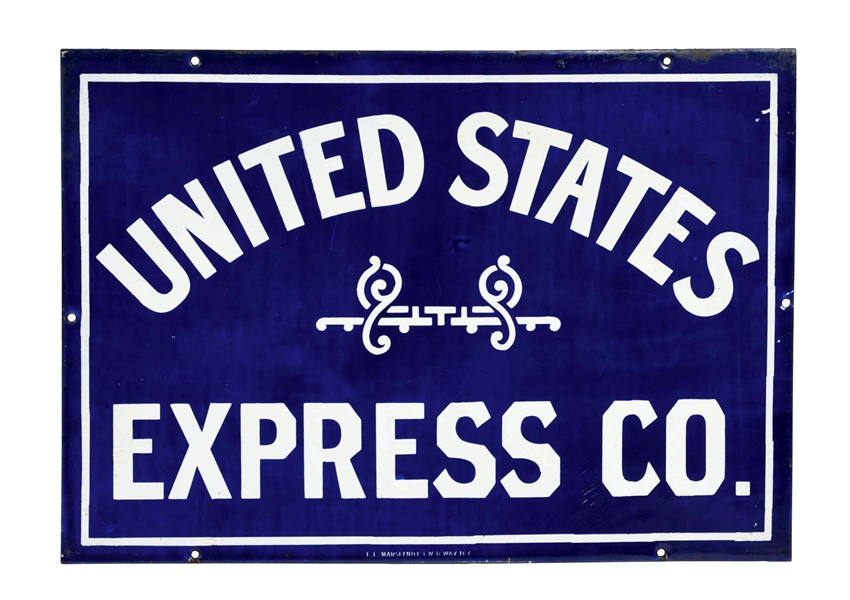 UNITED STATES EXPRESS COMPANY PORCELAIN SIGN.