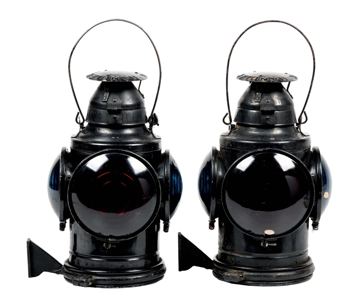 PAIR OF MILWAUKEE MARKER LAMPS.