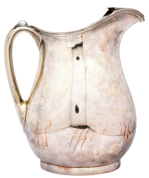 NORTHERN PACIFIC SILVER WATER PITCHER.