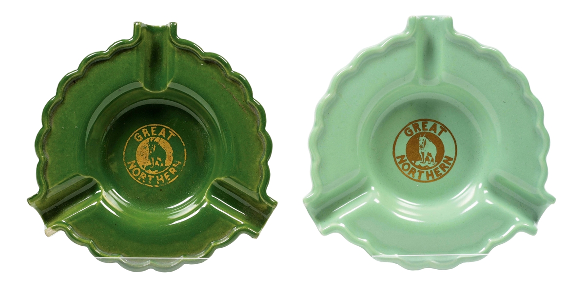 LOT OF 2: GREAT NORTHERN ASHTRAYS.