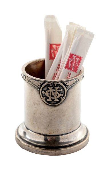 GREAT NORTHERN SILVER TOOTHPICK HOLDER.