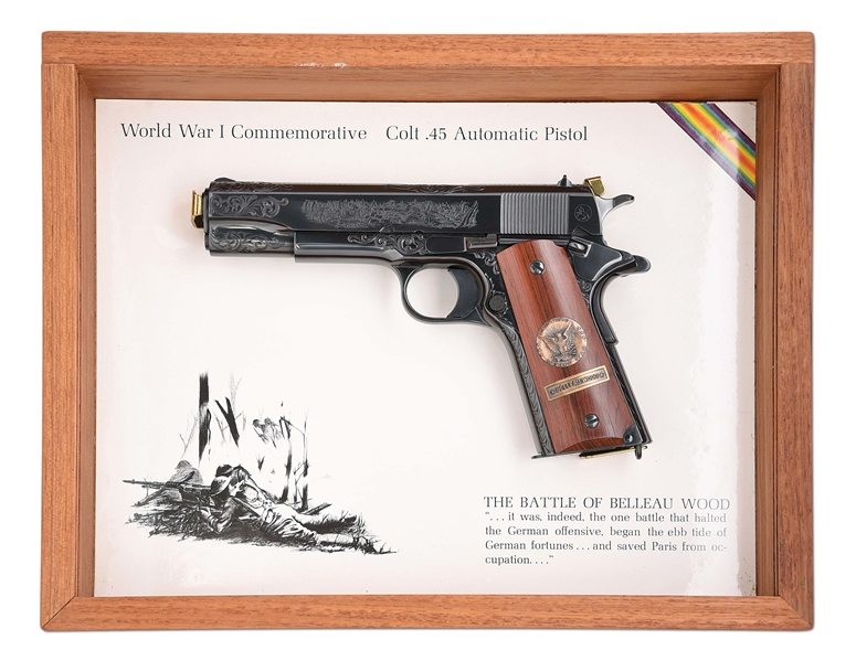 (M) COLT WORLD WAR I COMEMMORATIVE DELUXE BELLEAU WOOD 1911 SEMI-AUTOMATIC PISTOL.