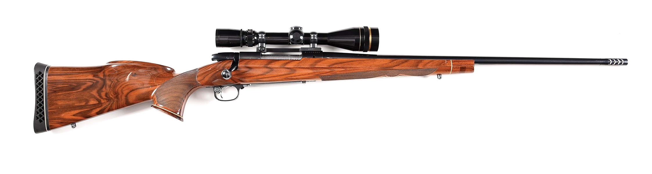 (M) CUSTOM WINCHESTER MODEL 70 XTR BOLT ACTION RIFLE WITH LEUPOLD SCOPE.