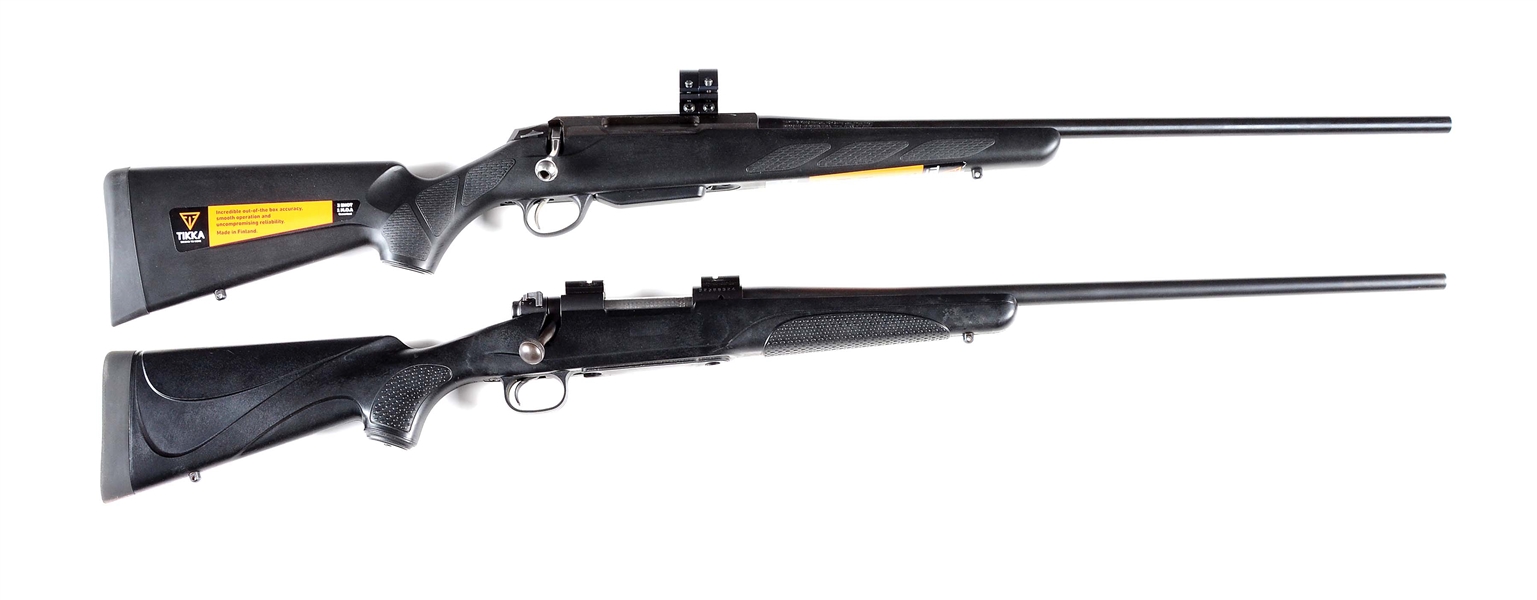 (M) LOT OF 2: TIKKA T3 AND WINCHESTER MODEL 70 BOLT ACTION RIFLES.