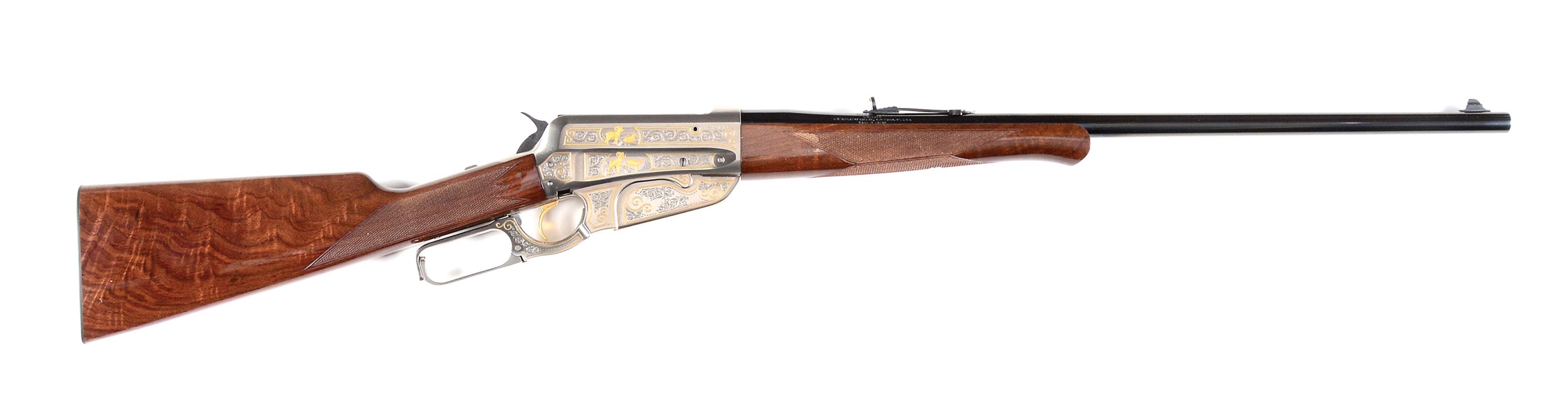(M) VERY ATTRACTIVE WINCHESTER MODEL 1895 HIGH GRADE LEVER ACTION RIFLE.