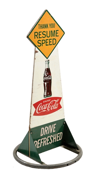 COCA-COLA ROAD SIGN.