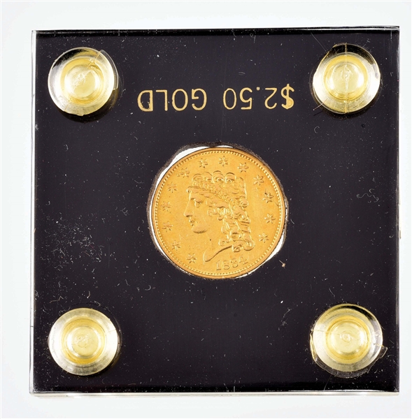 1834 $2.50 GOLD COIN.