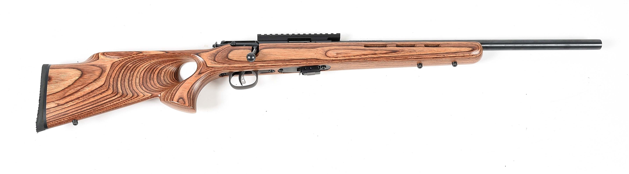 (M) SAVAGE MKII BTV .22 LR BOLT ACTION RIFLE WITH THUMB HOLE STOCK