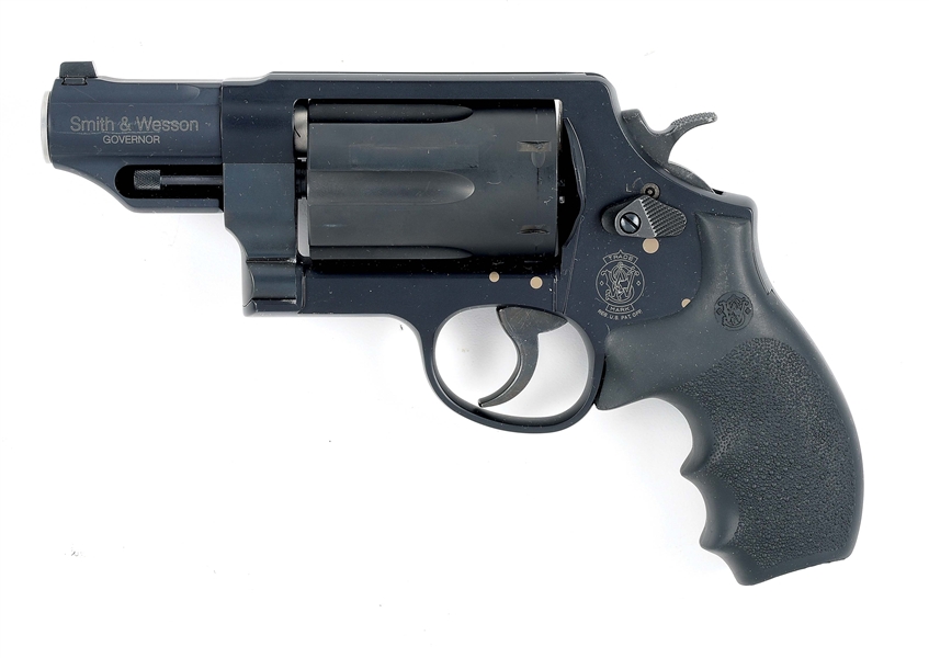 (M) SMITH AND WESSON GOVERNOR .410/.45 COLT/ .45 ACP DOUBLE ACTION REVOLVER WITH FACTORY CASE.