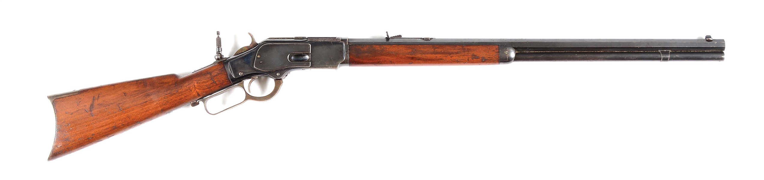 (A) FINE WINCHESTER MODEL 1873 LEVER ACTION RIFLE (1890).