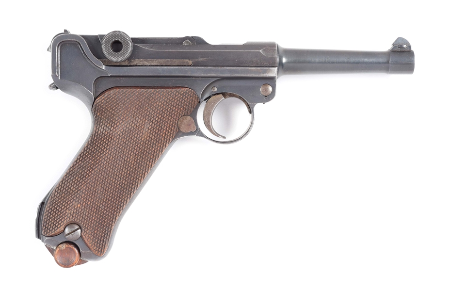 (C) DWM MODEL 1920 COMMERCIAL LUGER WITH HOLSTER.