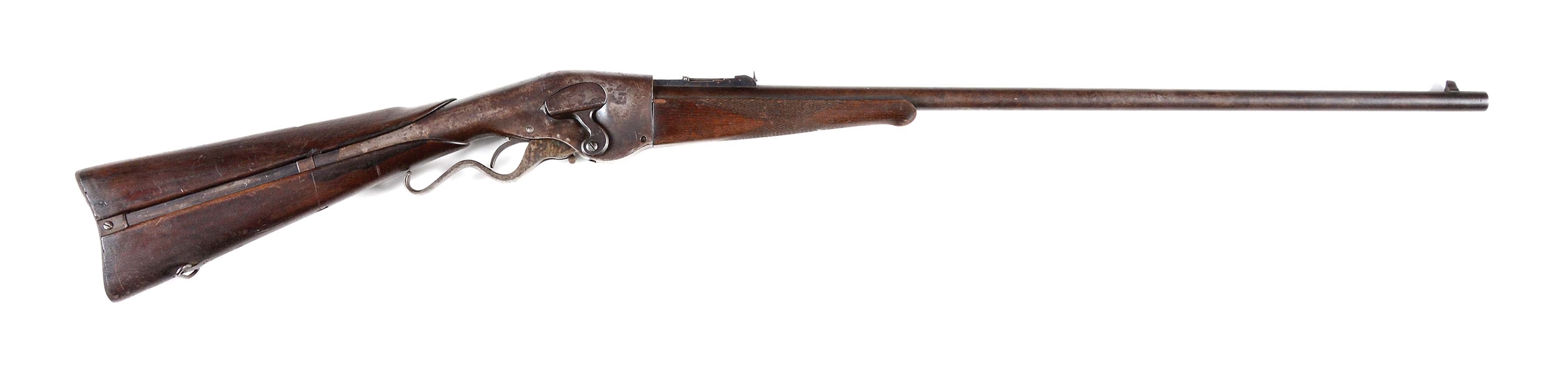 (A) EVANS SPORTING RIFLE LEVER ACTION RIFLE.