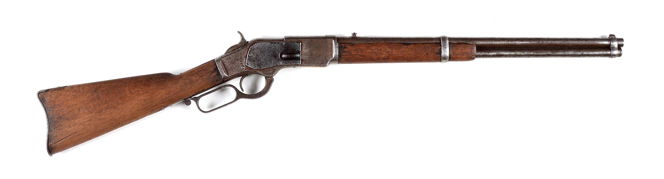 (A) WINCHESTER MODEL 1873 .44-40 SADDLE RING CARBINE.