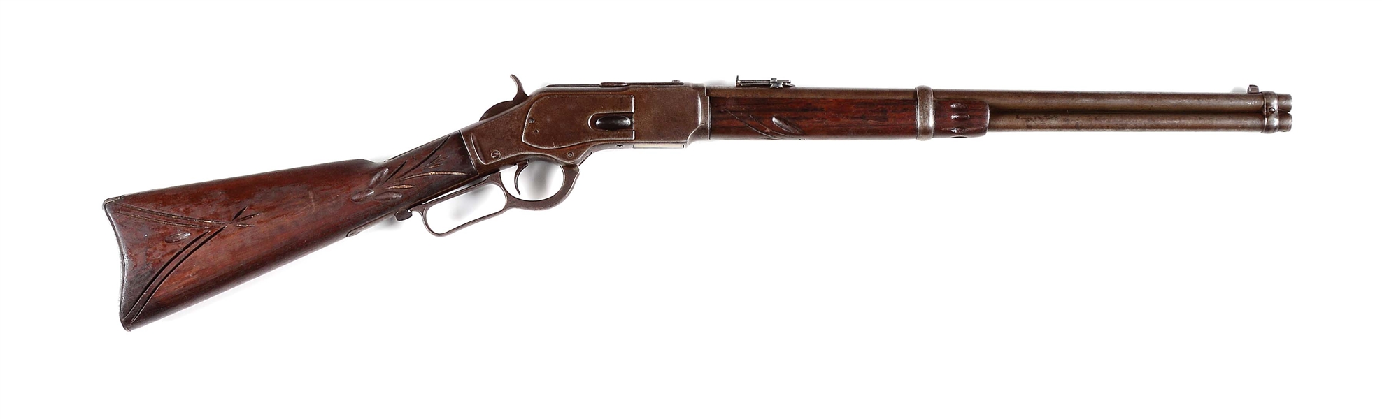 (A) WINCHESTER MODEL 1873 .44-40 LEVER ACTION CARBINE.