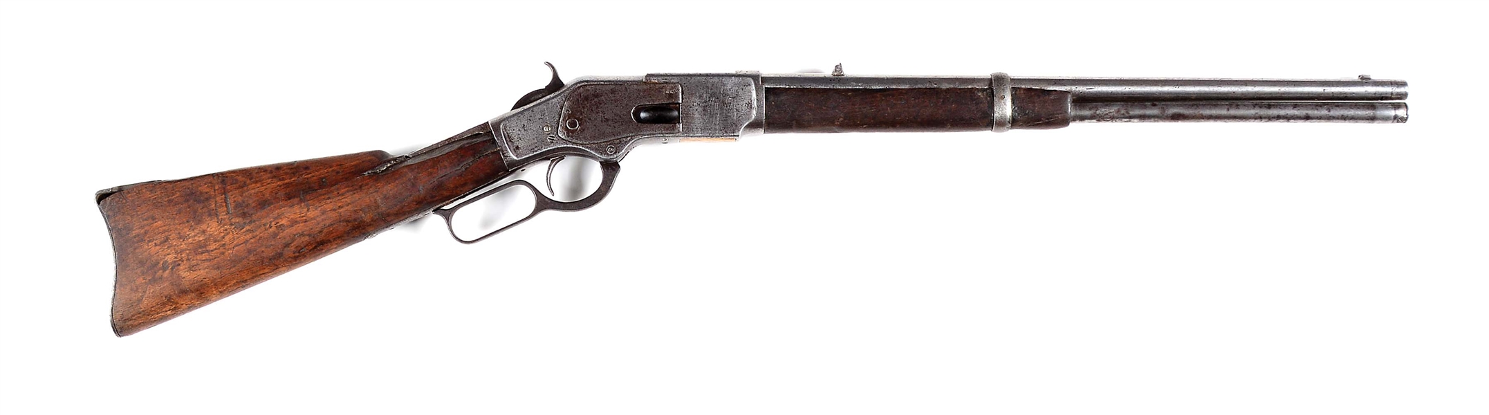 (A) WINCHESTER MODEL 1873 .44-40 LEVER ACTION RIFLE.