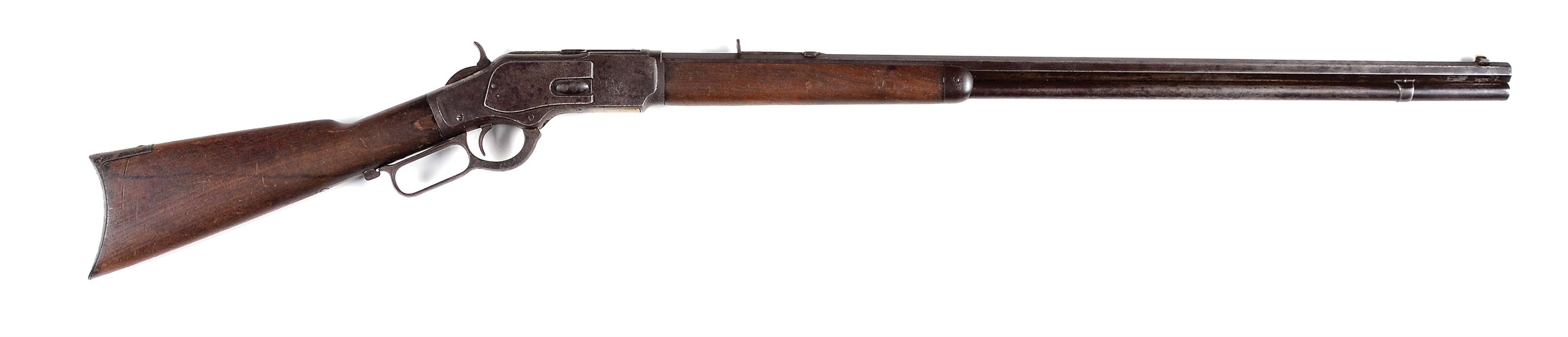 (A) WINCHESTER MODEL 1873 .38 WCF LEVER ACTION RIFLE