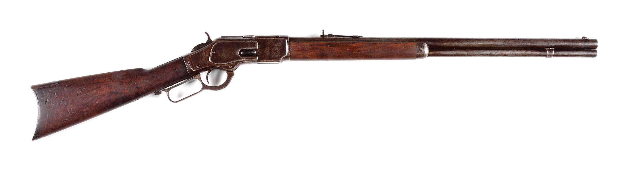 (A) WINCHESTER MODEL 1873 .44-40 LEVER ACTION RIFLE.