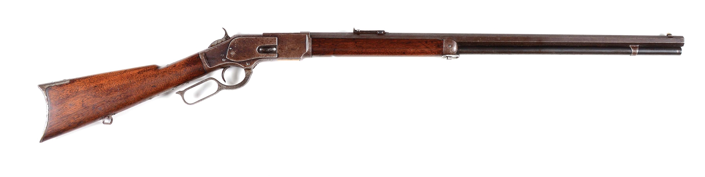 (A) WINCHESTER MODEL 1873 .44-40 LEVER ACTION RIFLE WITH 28" BARREL