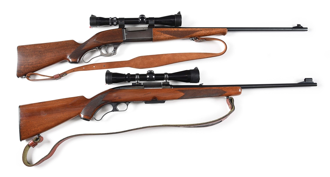 (C) LOT OF 2: SAVAGE 99 AND WINCHESTER 88 LEVER ACTION RIFLES. 