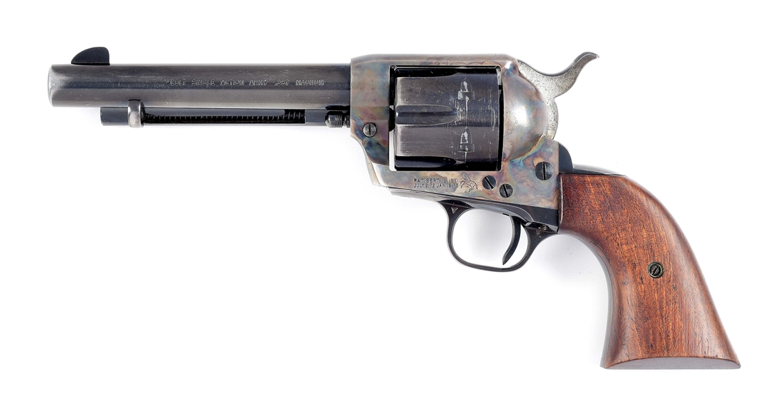 (C) 2ND GENERATION COLT SINGLE ACTION ARMY .357 MAGNUM REVOLVER (1962).