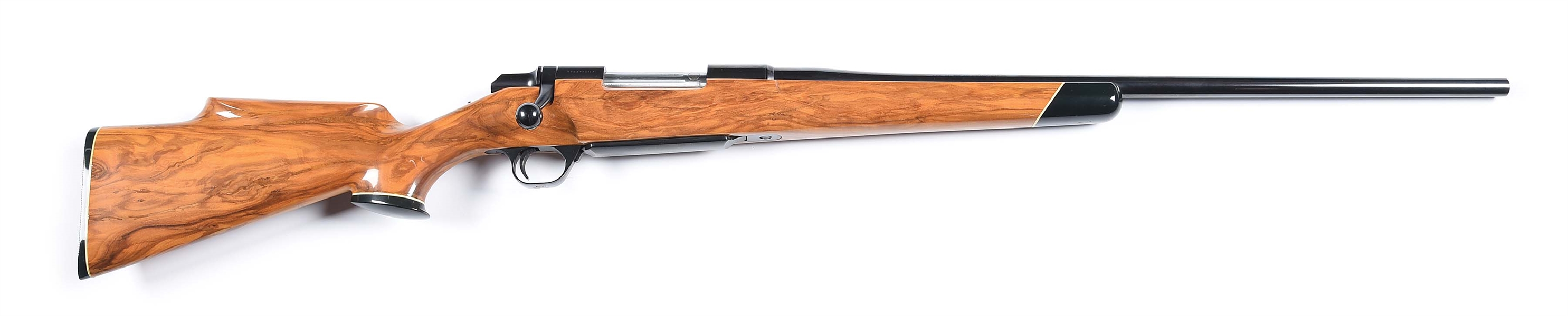 (M) BROWNING BBR BOLT ACTION RIFLE WITH OLIVE/OLEA EUROPEA STOCK.