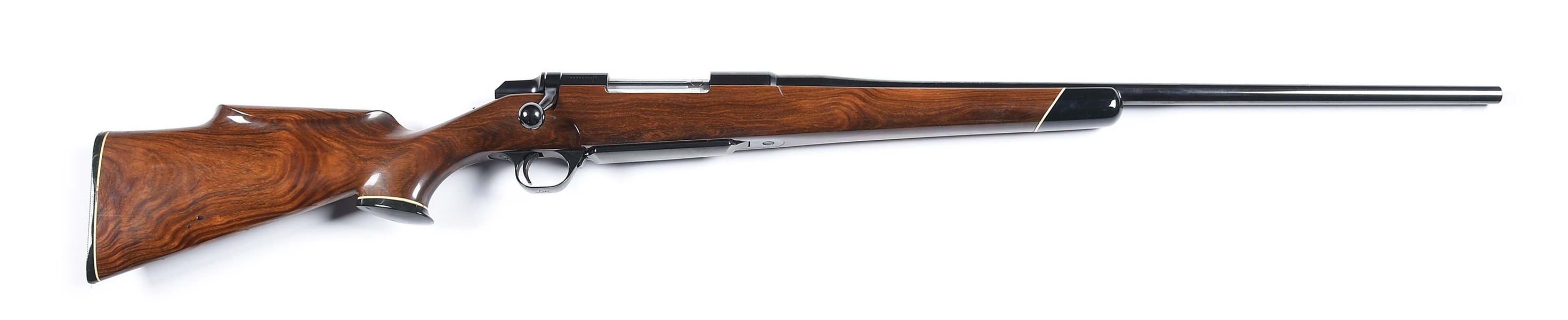 (M) BROWNING BBR BOLT ACTION RIFLE WITH JACARANDA (AMAZON AS) STOCK.