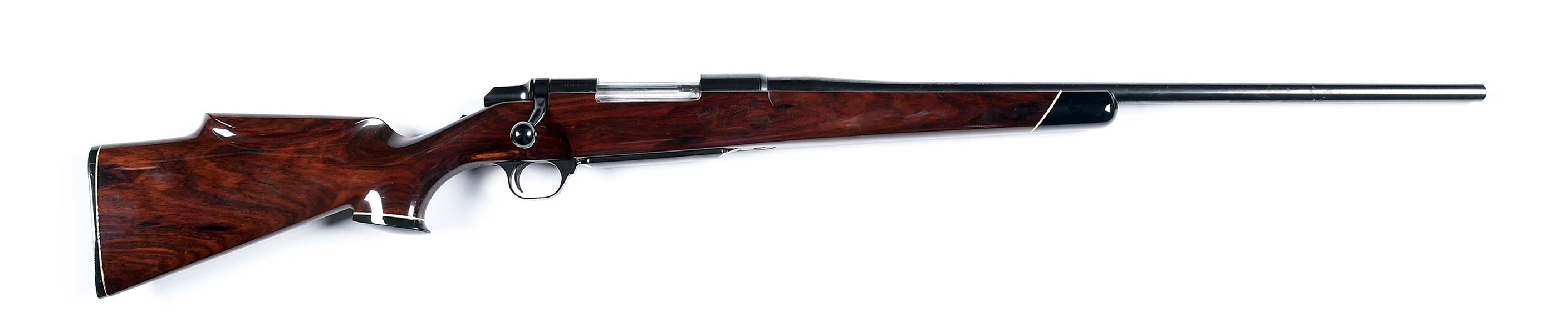 (M) BROWNING BBR BOLT ACTION RIFLE WITH LIGNUM VITAE/ GUAIACUM OFFICIANTE STOCK.
