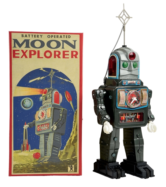 JAPANESE BATTERY OPERATED ALPS MOON EXPLORER ROBOT.