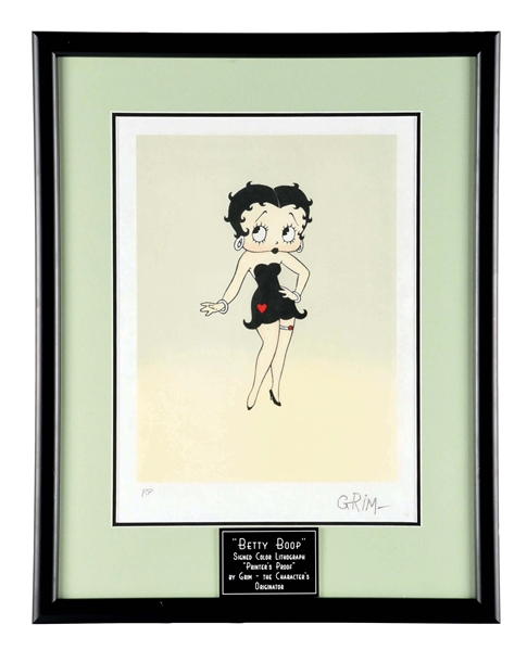 PRINTERS PROOF "BETTY BOOP" SIGNED BY GRIM. 