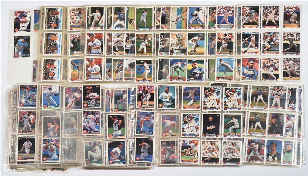 LARGE LOT OF MOSTLY 1990S BASEBALL CARDS.