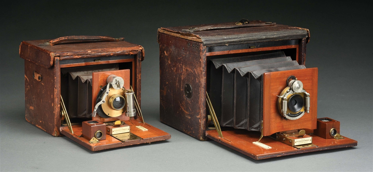 PAIR OF FOLDING KODAKS CIRCA 1890 - 1897.