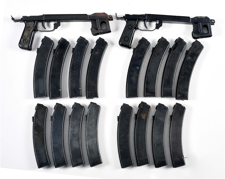 LARGE LOT OF PPSH-41 MAGAZINES WITH 2 PPS-43 FRAMES.