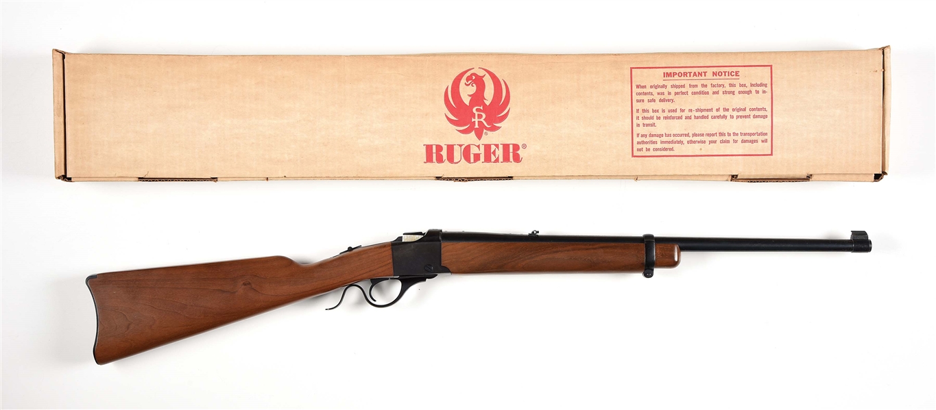 (M) RUGER NO. 3 .223 SINGLE SHOT CARBINE WITH BOX