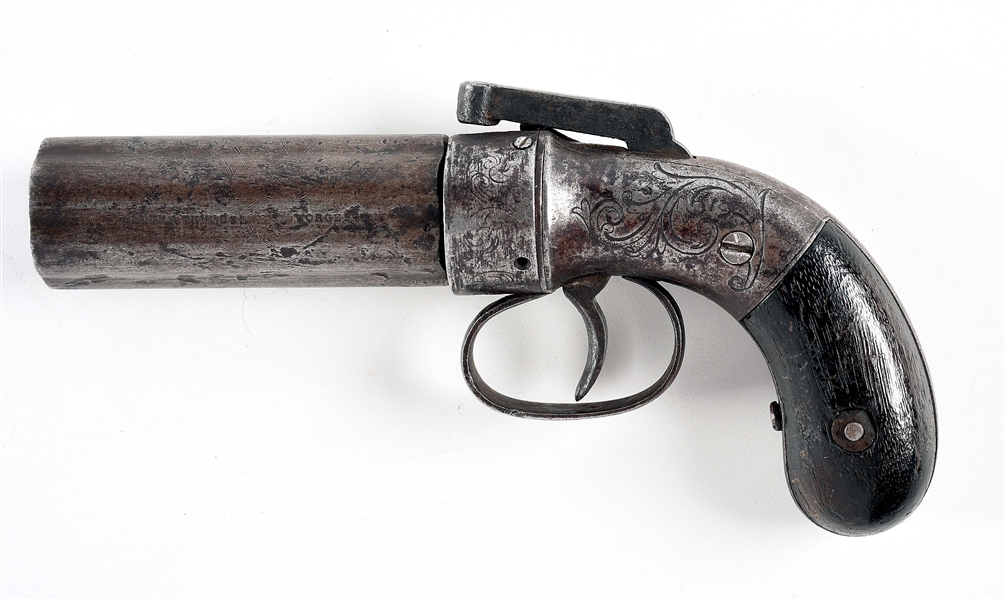 (A) ALLEN AND THURBER PEPPERBOX PERCUSSION PISTOL.