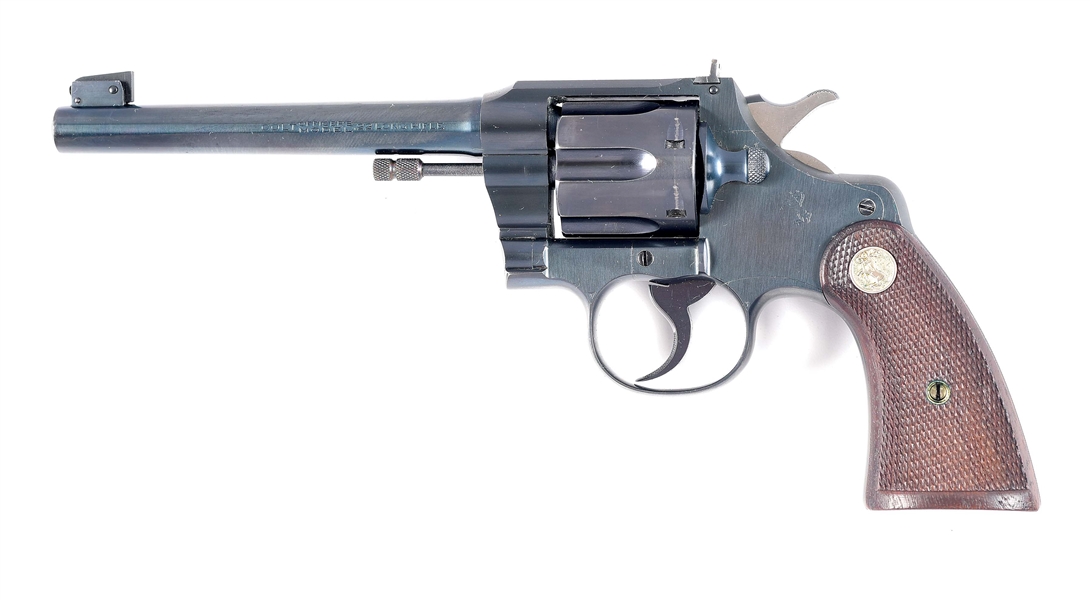(C) COLT OFFICERS MODEL DOUBLE ACTION REVOLVER ATTRIBUTED TO FAMED WESTERN ACTOR CHARLES "BUCK" JONES (1938).
