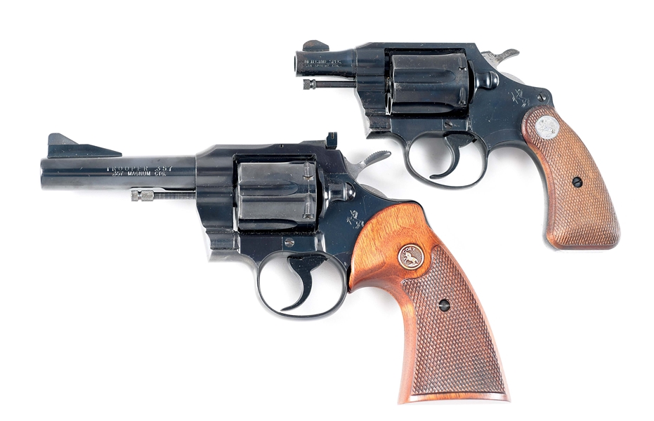 (C) LOT OF 2: COLT DETECTIVE SPECIAL AND TROOPER DOUBLE ACTION REVOLVERS.