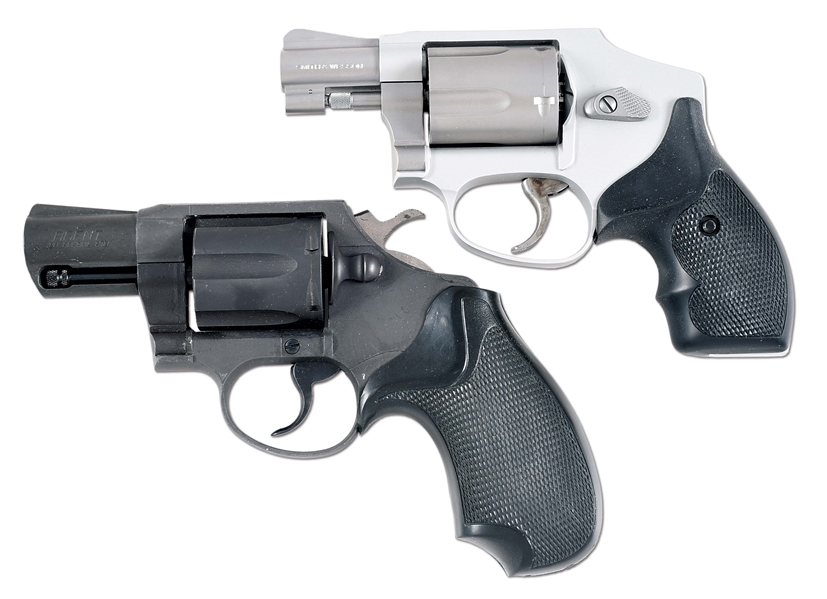 (M) LOT OF 2: SMITH & WESSON 642-1 AIRWEIGHT AND COLT AGENT DOUBLE ACTION REVOLVERS.