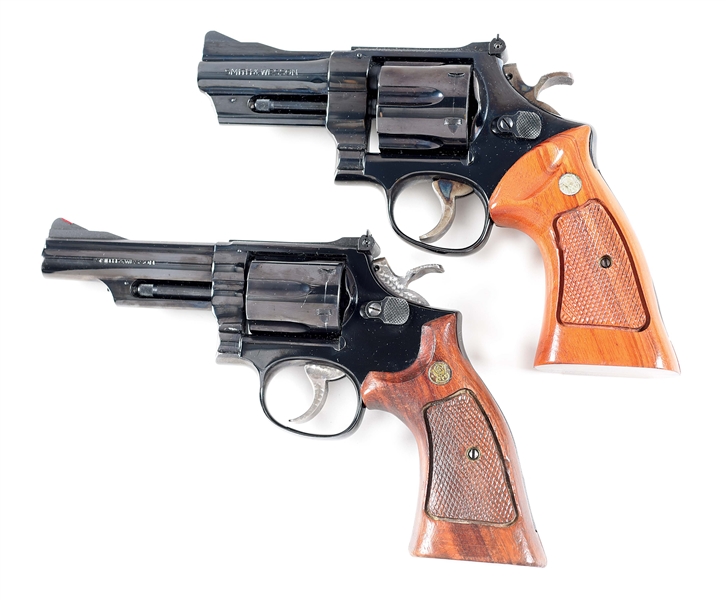 (M) LOT OF 2: SMITH & WESSON MODEL 27-2 AND 19-3 DOUBLE ACTION REVOLVERS.