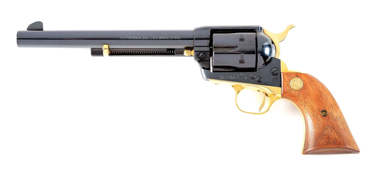 (C) CASED 125TH ANNIVERSARY COLT SINGLE ACTION ARMY REVOLVER.