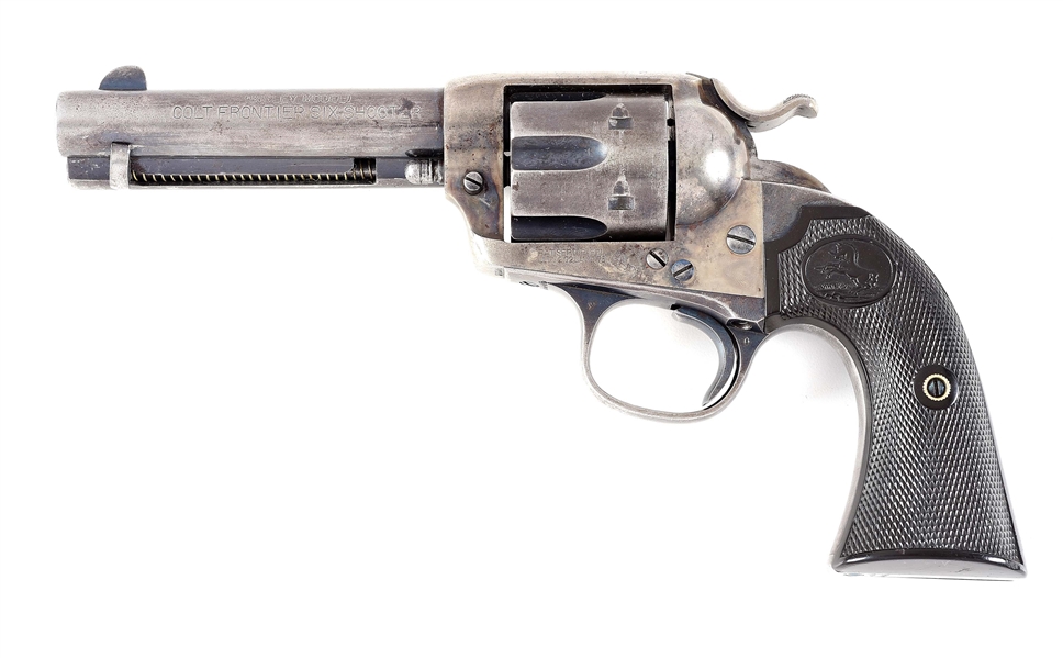 (C) COLT BISLEY FRONTIER SIX SHOOTER SINGLE ACTION REVOLVER (1907). 