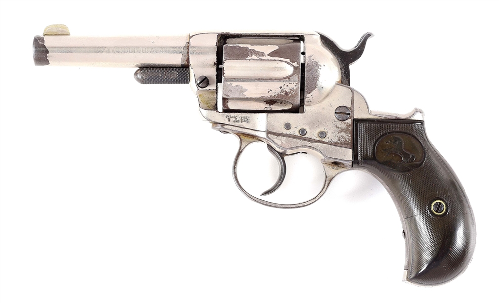 (A) ETCHED PANEL COLT MODEL 1877 THUNDERER DOUBLE ACTION REVOLVER (1882).