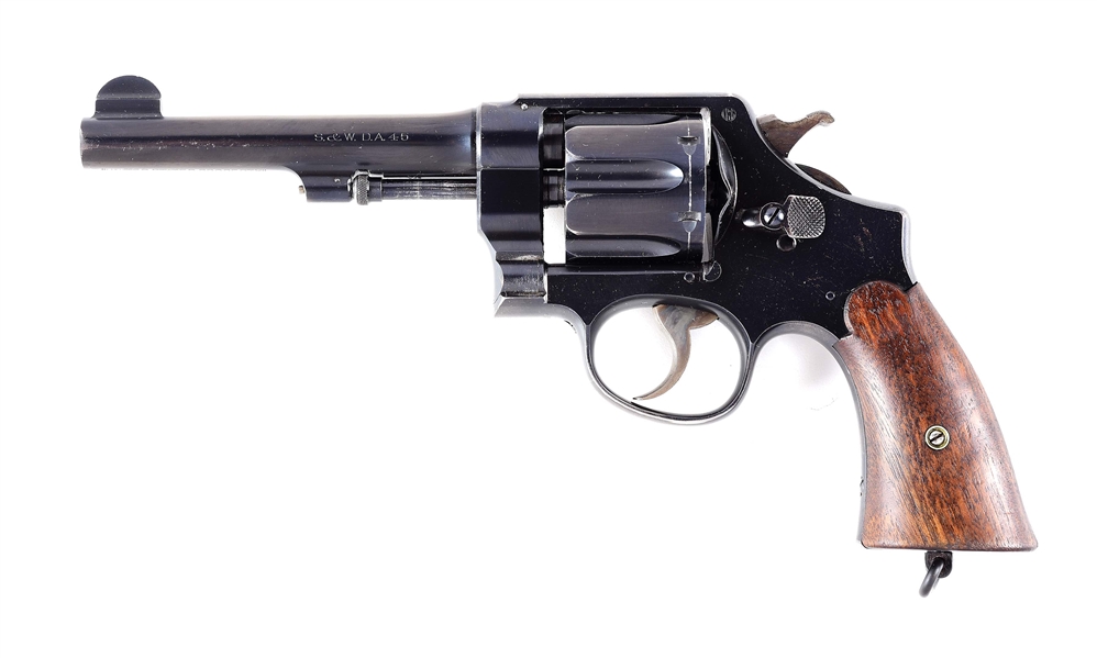 (C) EARLY SMITH & WESSON MODEL 1917 DOUBLE ACTION REVOLVER.