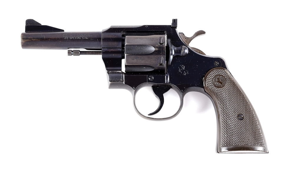 (C) COLT TROOPER DOUBLE ACTION REVOLVER WITH BOX.