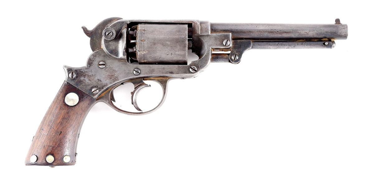 (A) STARR MODEL 1858 DOUBLE ACTION NAVY REVOLVER.