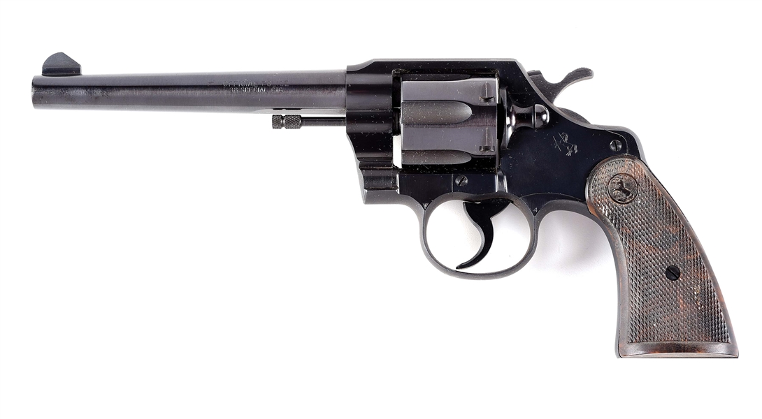 (C) FINE COLT OFFICIAL POLICE REVOLVER IN .38 SPECIAL.
